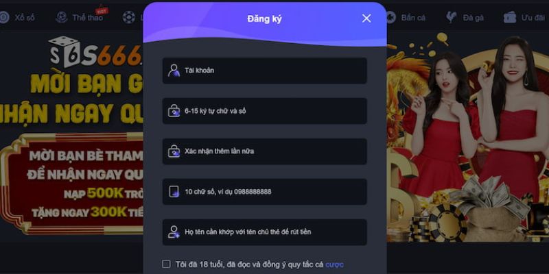 Cách đăng ký S6666 nhanh chóng